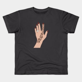 Henna Hands Hand Drawn - Mehndi - حناء Kids T-Shirt